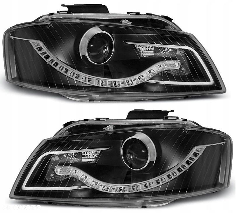 Reflektory Lampy Black Tuning Audi a3 8p 2003-2008 - 1