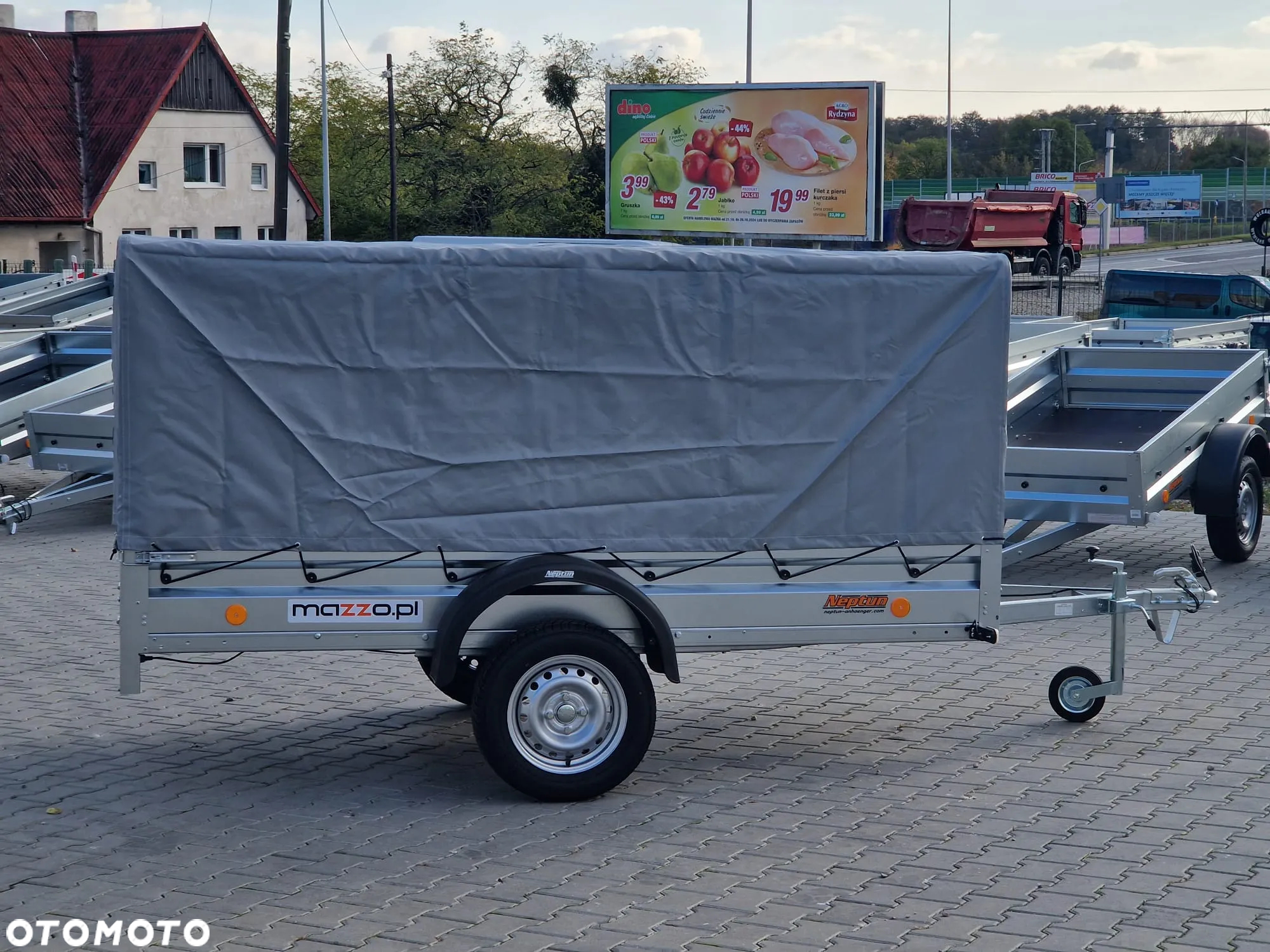 Neptun Neptun DOSTAWA Przyczepka 263x129x110cm N7-263 ptw PROMOCJA! Lekka przyczepa jednoosiowa ze stelażem i plandeką GN114 - 19