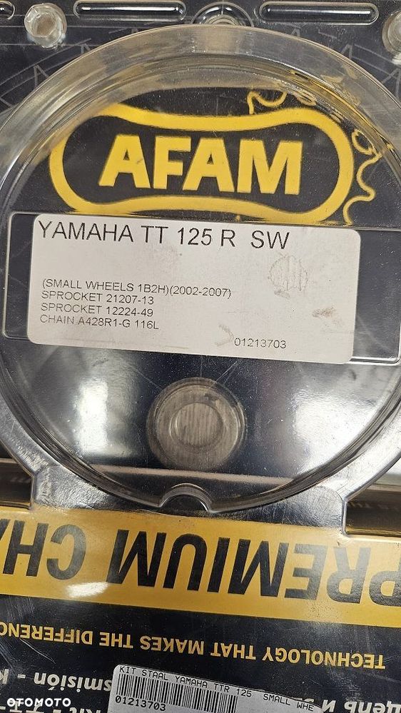 Zestaw napędowy AFAM łańcuch A428R1-G zębatki 13/49 Yamaha TT 125 R - 7