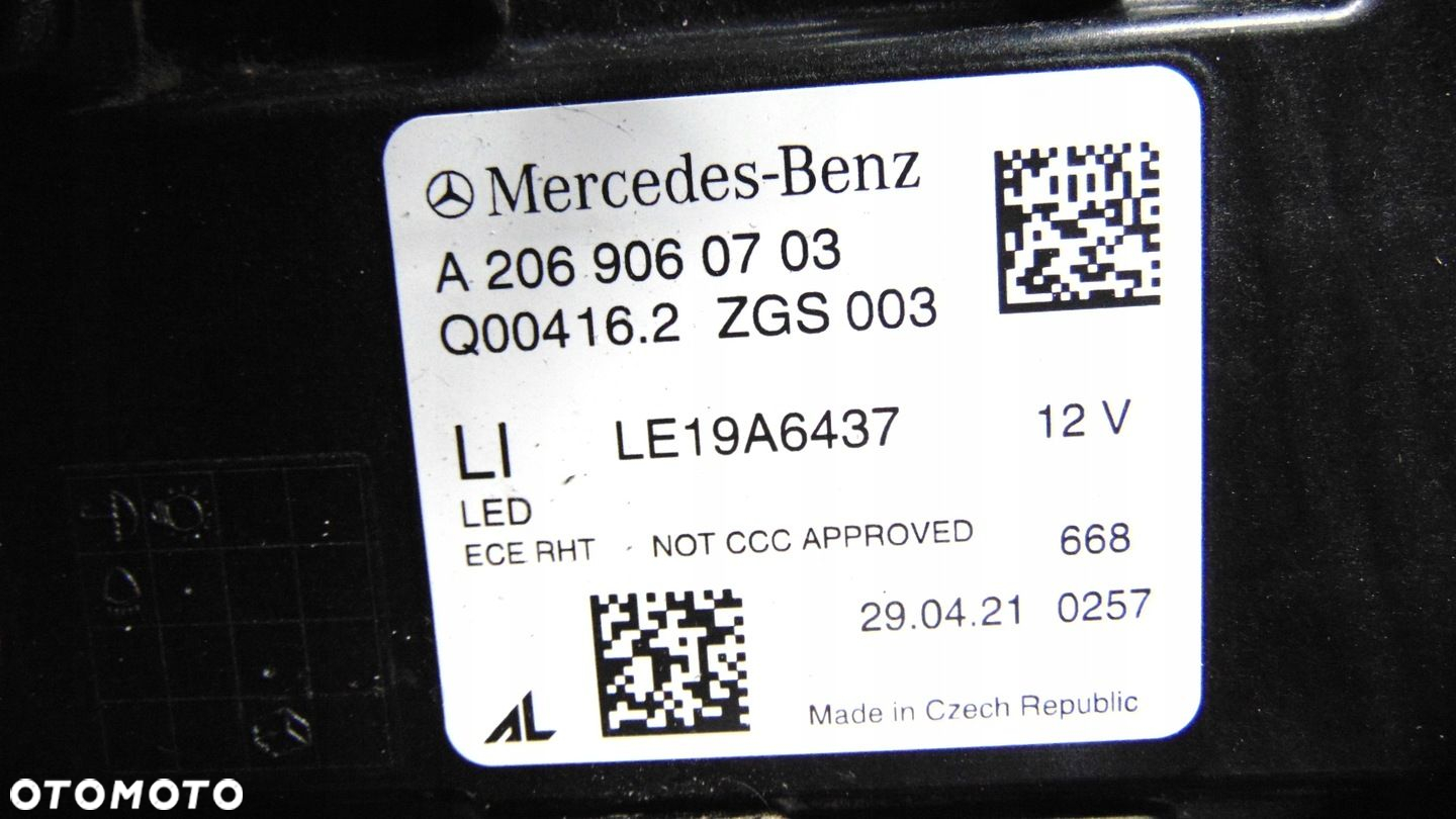 REFLEKTOR LAMPA LED HIGH PERFORMANCE PRZÓD LEWY MERCEDES C-KLASA W206E - 12