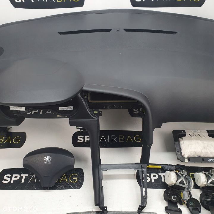 PEUGEOT 3008 DESKA ROZDZIELCZA KONSOLA KOKPIT PULPIT PODUSZKI AIRBAG AIR BAG PASY KIT SET - 3