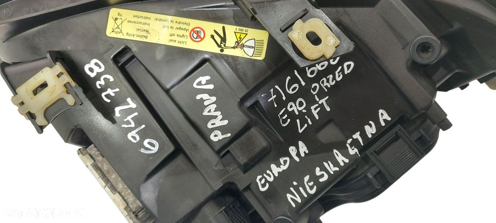 Bmw E90 E91 Lampa Reflektor Prawy Przód Nieskrętny Bi-Xenon Eu 6942738 Nr 5 - 6