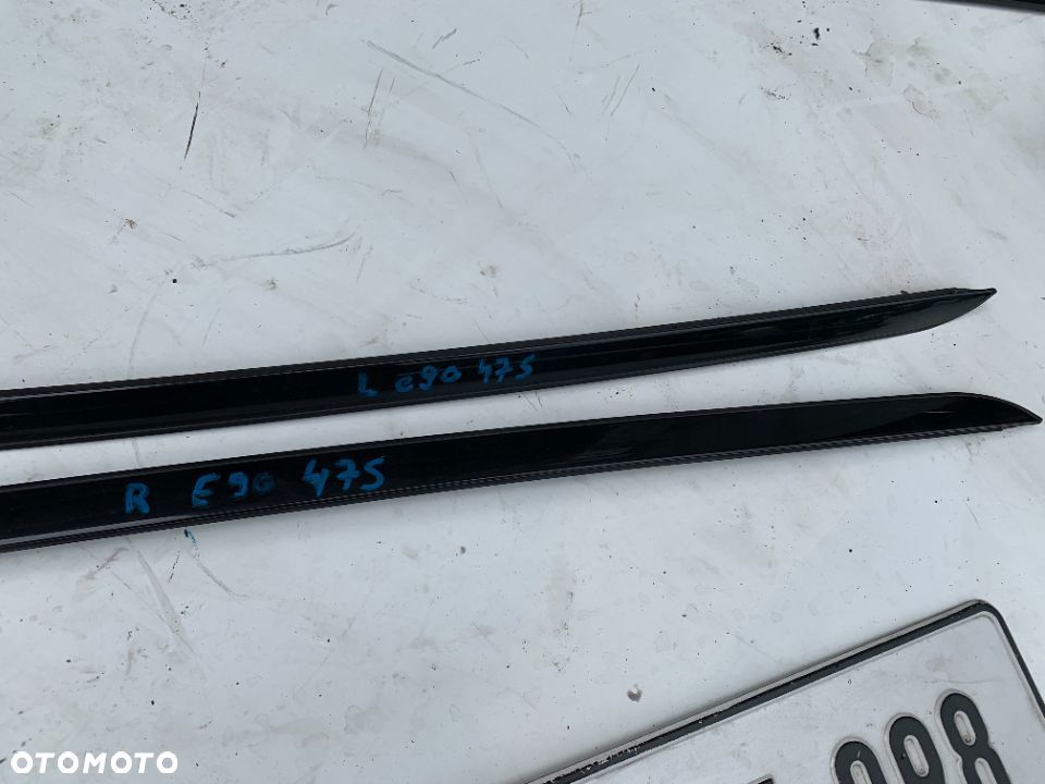 Listwy przyszybowe komplet Black Sapphire 475 Bmw e90 e91 - 3