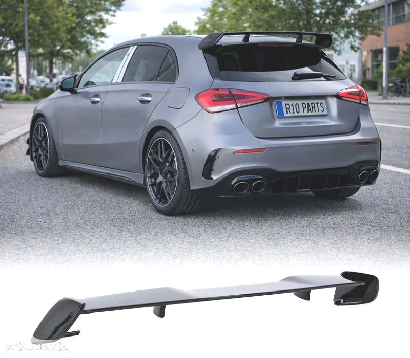 AILERON TRASEIRO MERCEDES CLASE A W177 18- LOOK AMG A45 PIANO BLACK - 1