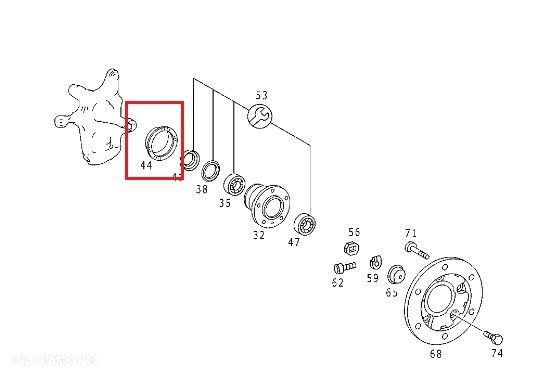 MERCEDES SPRINTER 901-903 Pierscien ABS przedniej osi OE - 2