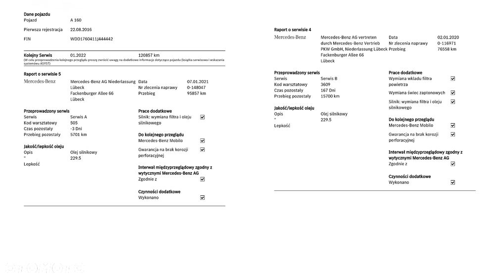 Mercedes-Benz Klasa A 160 SCORE - 34