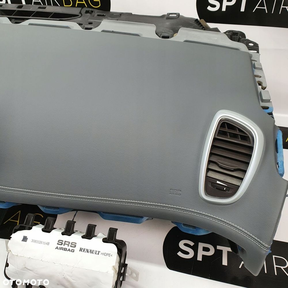 RENAULT ESPACE 5 DESKA ROZDZIELCZA KONSOLA KOKPIT PULPIT PODUSZKI AIRBAG AIR BAG PASY KIT SET - 4