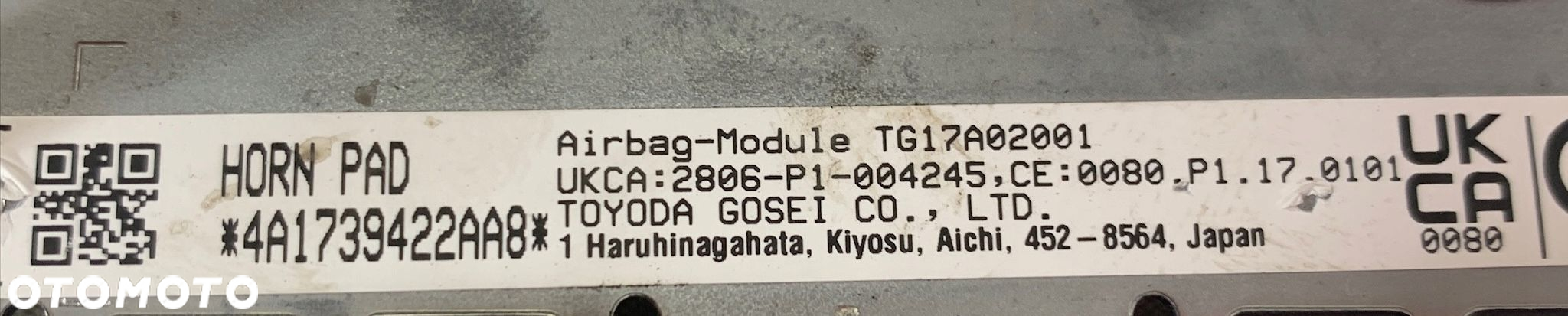 P4 TOYOTA RAV4 RAV-4 V 5 20 - PODUSZKA POWIETRZNA AIRBAG 2806-P1-004245 - 4