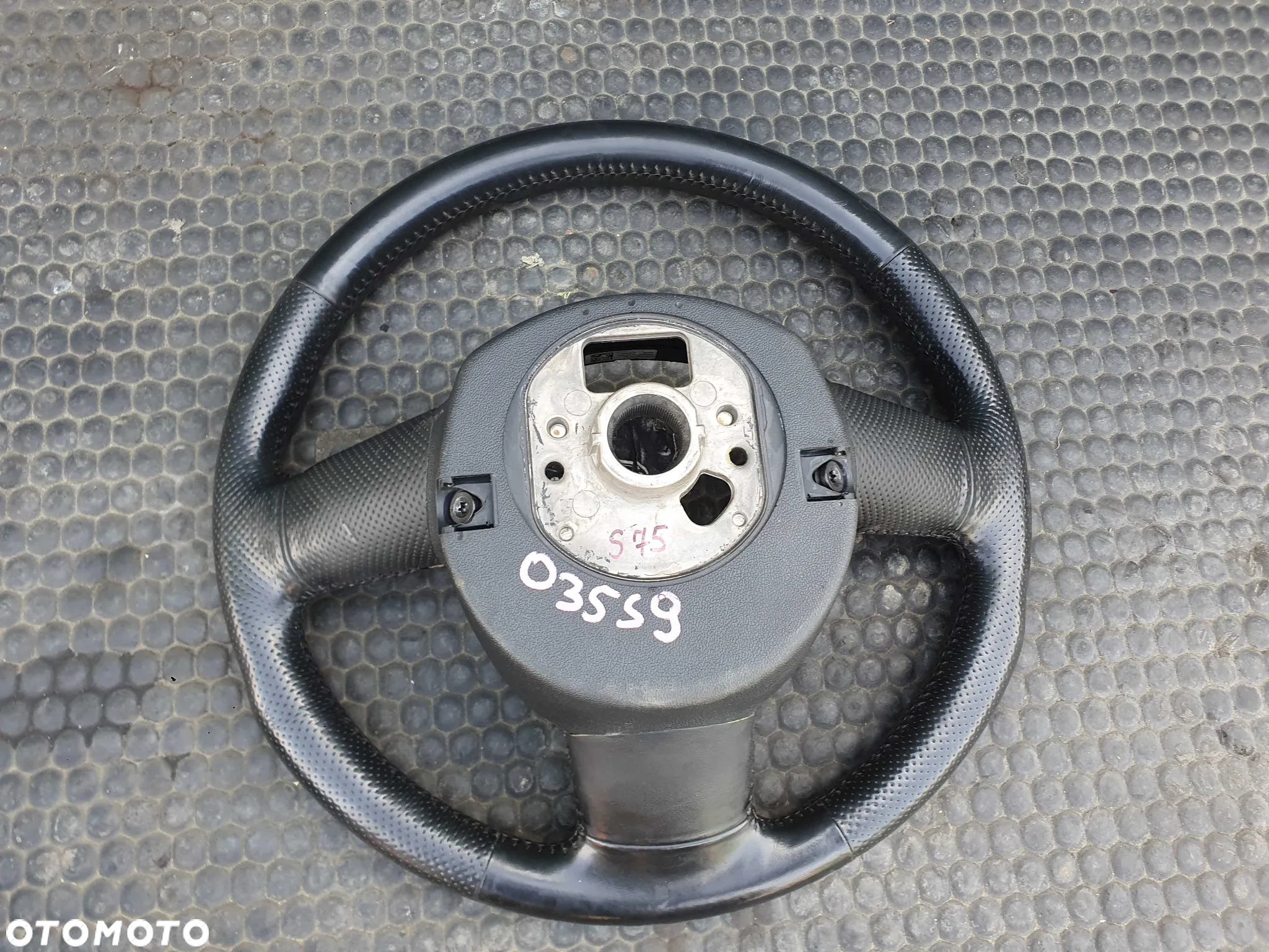 Kierownica Trzy 3 Ramienna Czarna Pikowana Skóra Air Bag Poduszka Wtyczka AUDI A4 B6 B7 - 26