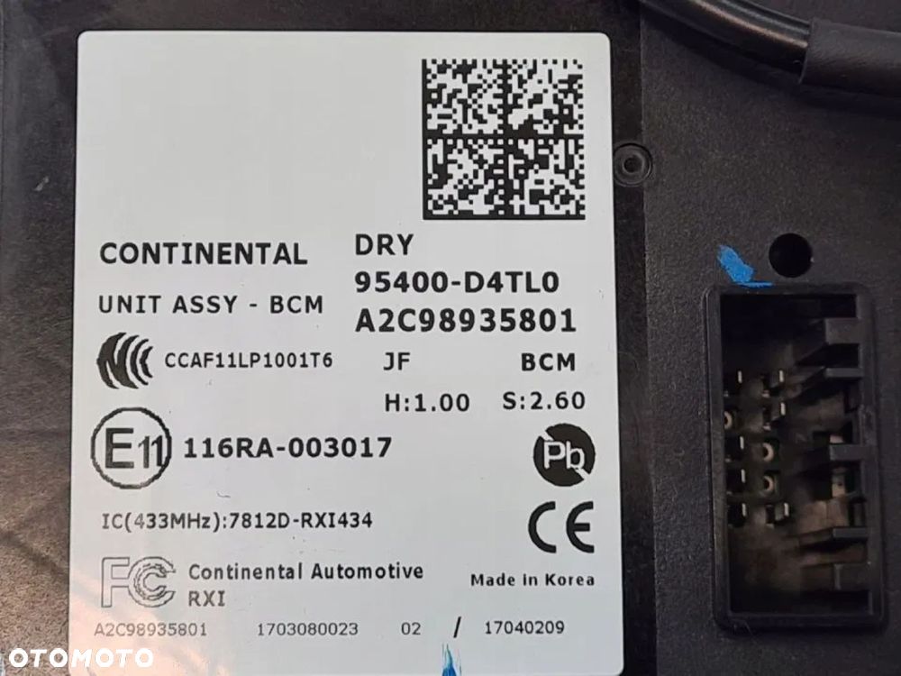 MODUŁ STEROWNIK BSI BCM KIA OPTIMA IV 2017r - 2