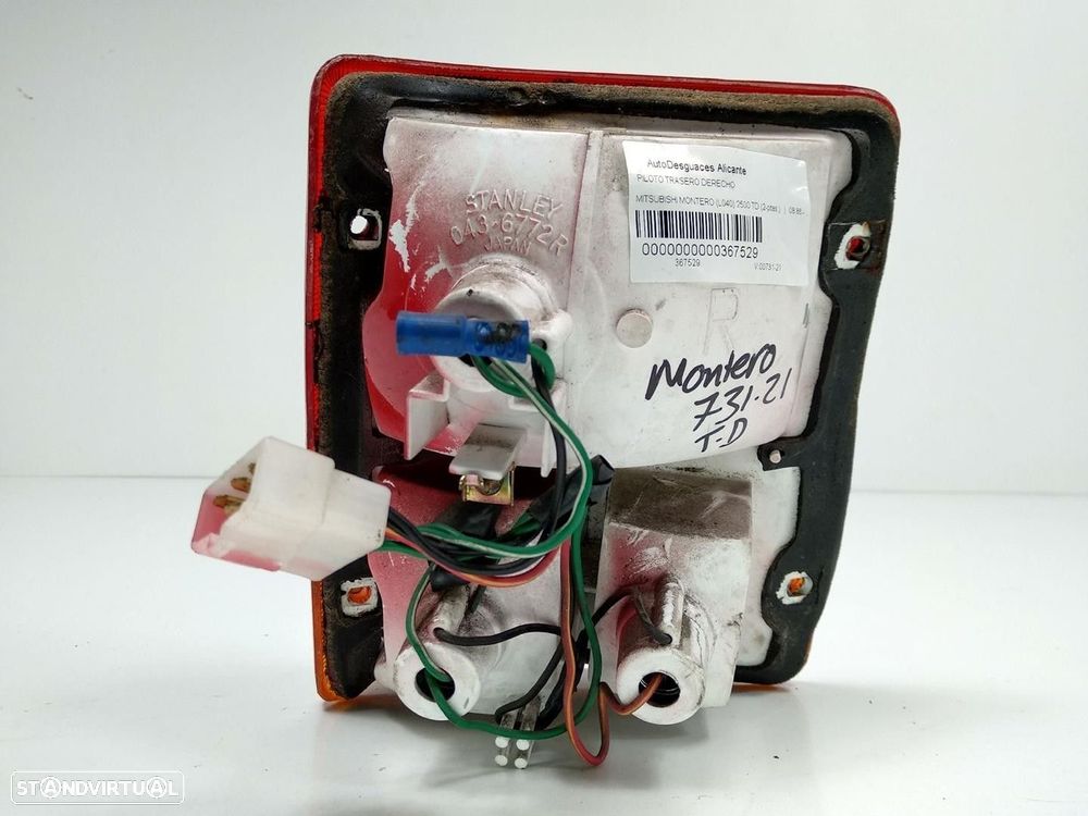 FAROLIM TRASEIRO DIREITO MITSUBISHI PAJERO CANVAS TOP 1997 -0436772R - 1