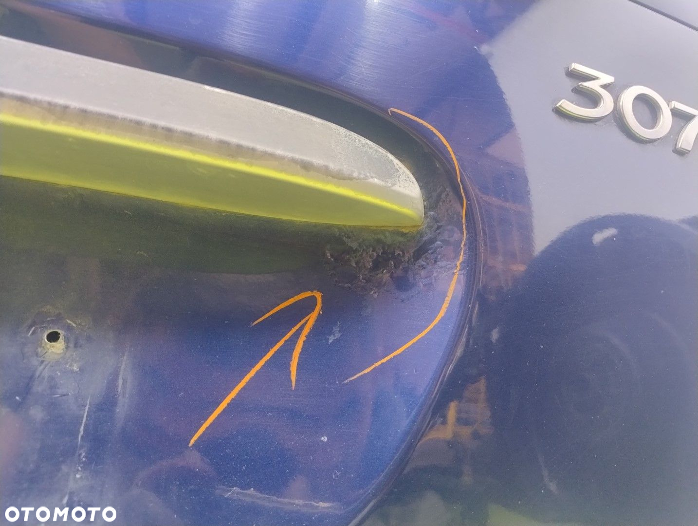 Klapa tył tylna BAGAŻNIKA Peugeot 307 I SW KOMBI 01-05 EGED Niebieski - 4