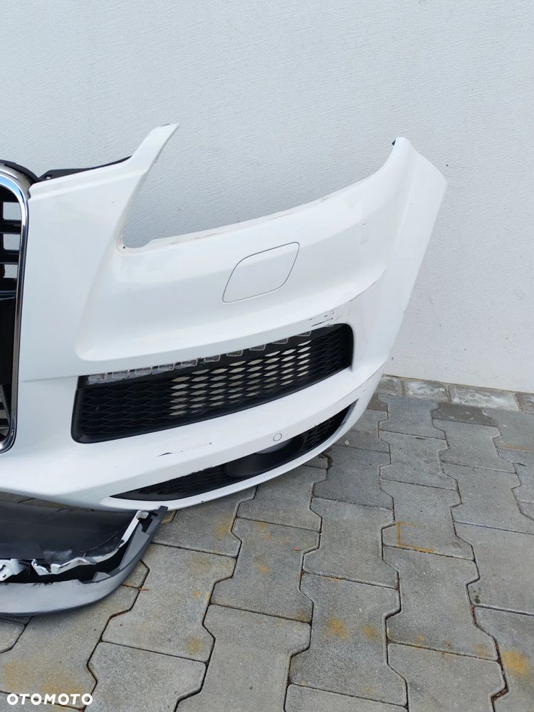AUDI Q7 4L LIFT 09-15R ZDERZAK PRZOD PRZEDNI BIALY LY9C 3.0 S-LINE - 4