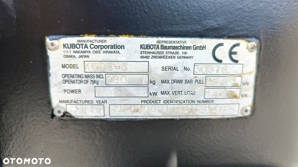 Kubota K 008 - 3 - 9