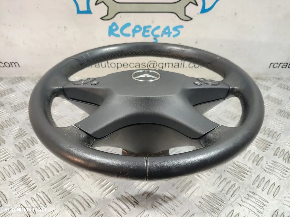 Volante + Airbag Completo em pele Mercedes Benz Class C W204 - Com comandos multifunções - 4