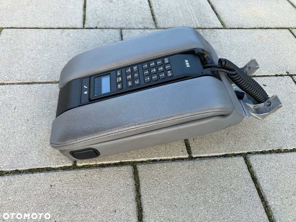 TELEFON BMW E38 PRZED LIFT WĄSKI WYSWIETLACZ PODŁOKIETNIK SZARY SCHOWKI RARYTAS - 2