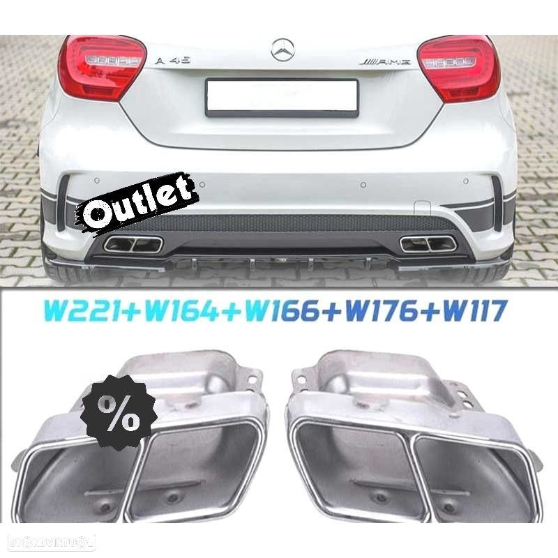 E100222C1 SILENCIADORES DE ESCAPE MERCEDES LOOK A45 AMG - 1