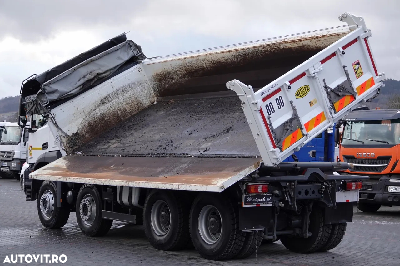 Mercedes-Benz AROCS 3243 / 8x4 / CAMION BASCULANTE + HYDROBOARD / BORDMATIC / MEILLER KIPPER / EURO 6 / ANVELOPE 100% / 50.000 km. - 6