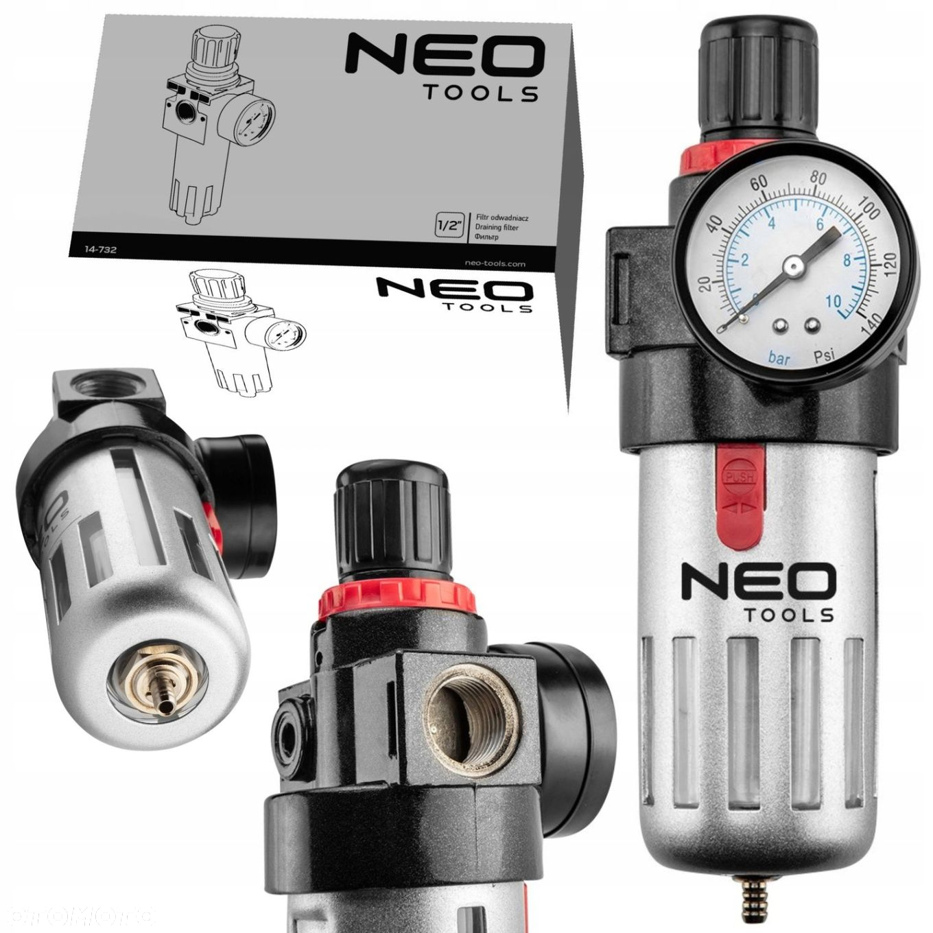 FILTR ODWADNIACZ 1/2" Z REDUKTOREM 14-732 NEO - 5