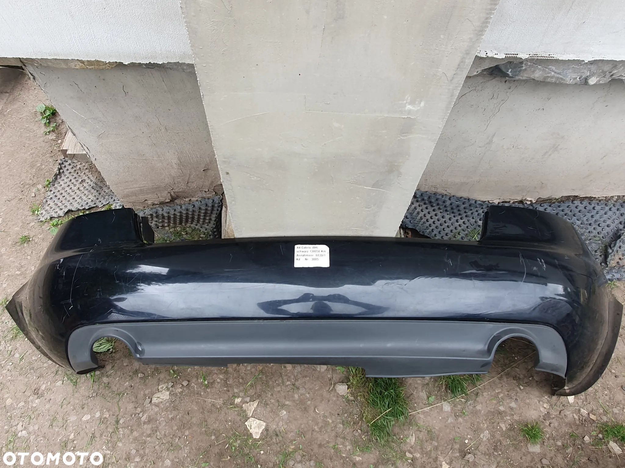 AUDI A4 B6 B7 CABRIO ZDERZAK TYLNY TYŁ 8H0807511 - 1
