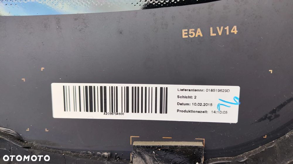 SZYBA TYŁ TYLNA PRZYCIEMNIANA 2015r 15r A2056704600 MERCEDES C-KLASA W205 SEDAN - 7