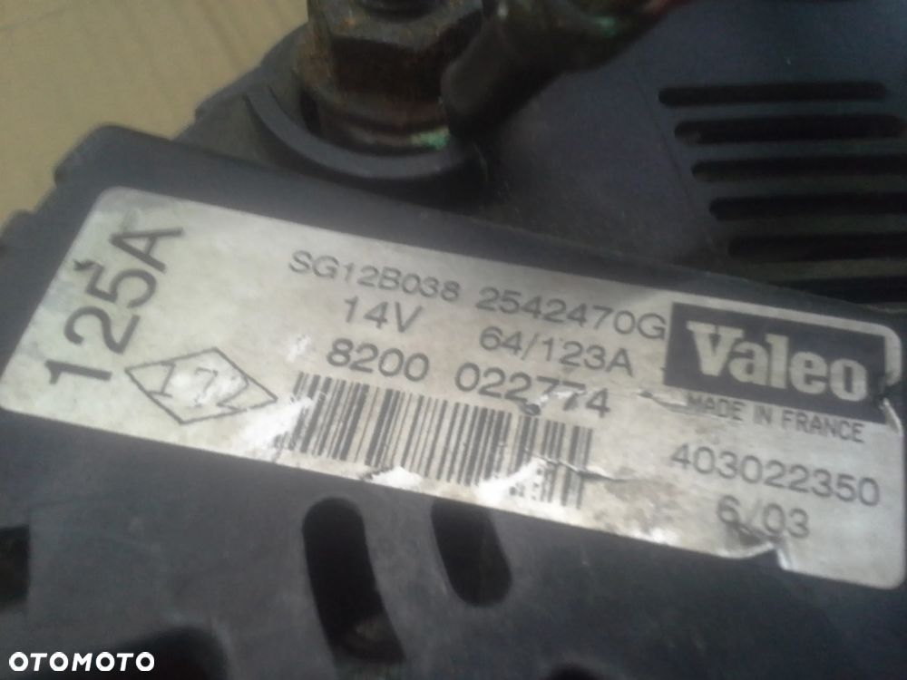 Alternator Nissan Almera 1.5DCi SG12B038, 2542470G Valeo - 9