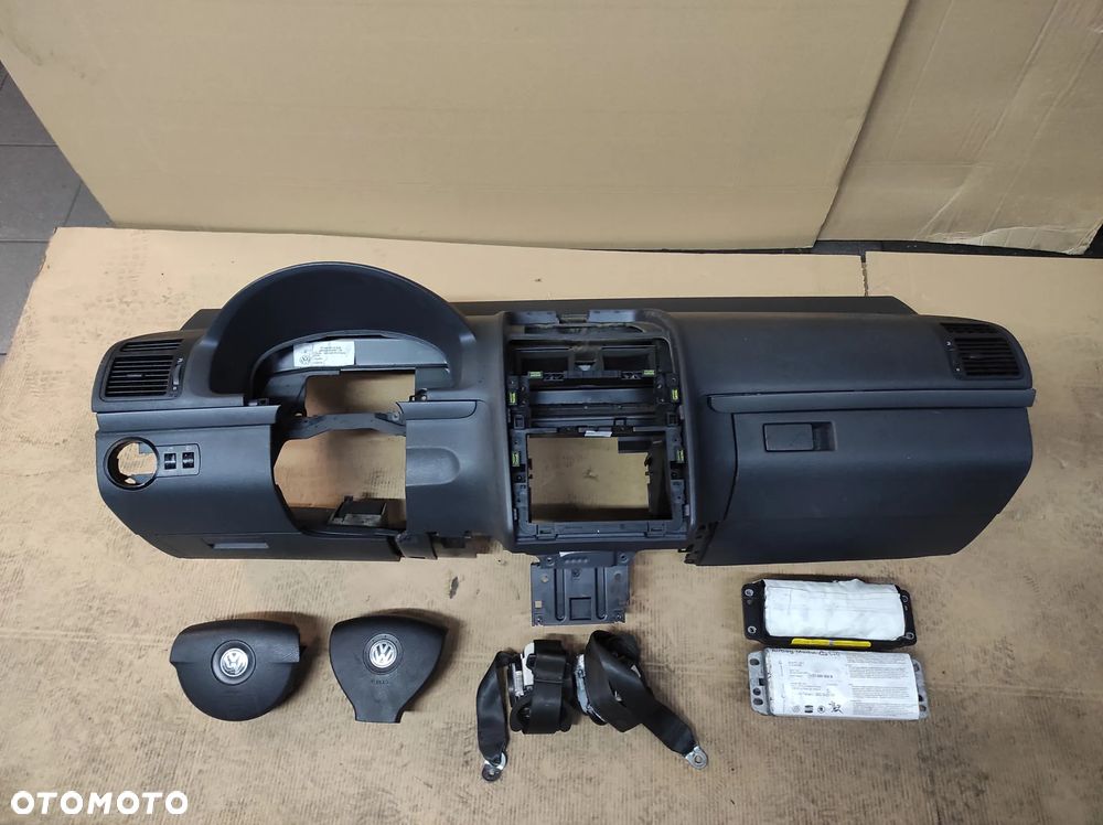 DESKA RODZIELCZA KOKPIT KONSOLA VW TOURAN 03-10R LIFT AIRBAG KOMPLET ZESTAW WYSYŁKA !!!!! - 1