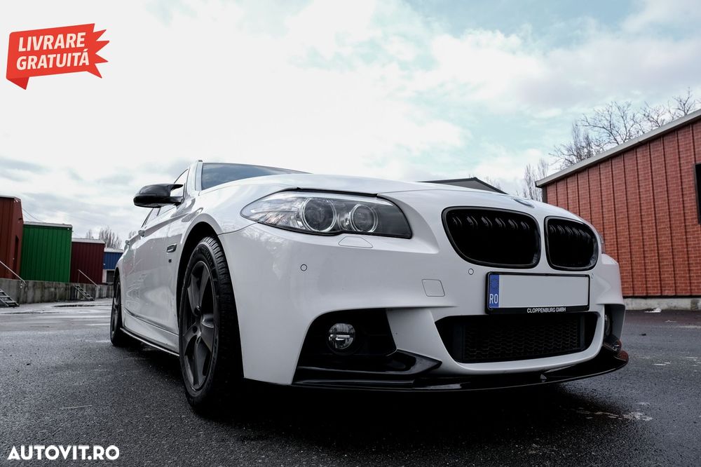 Prelungire Bara Fata BMW Seria 5 F10 F11 (2011-2017) M-Performance Design Negru Lu- livrare gratuita - 11