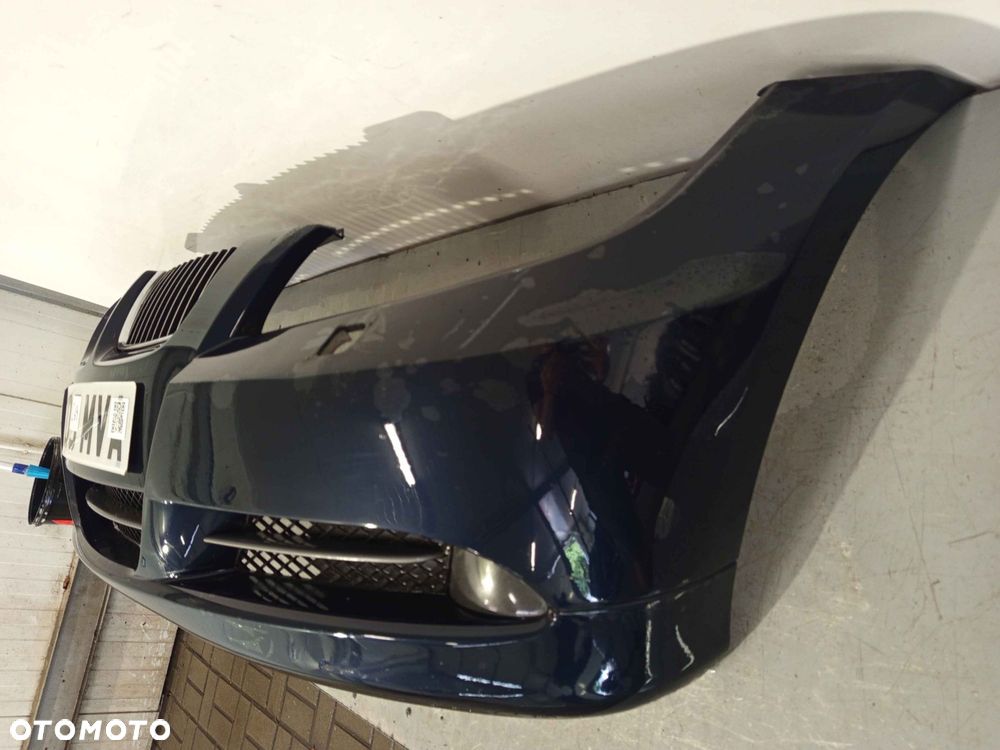 ^ ZDERZAK PRZÓD PRZEDNI BMW E90 E91 SERIA 3 MONACOBLAU GRANAT GRANATOWY SPRYSKIWACZE LAMP XENON HALOGENY - 2