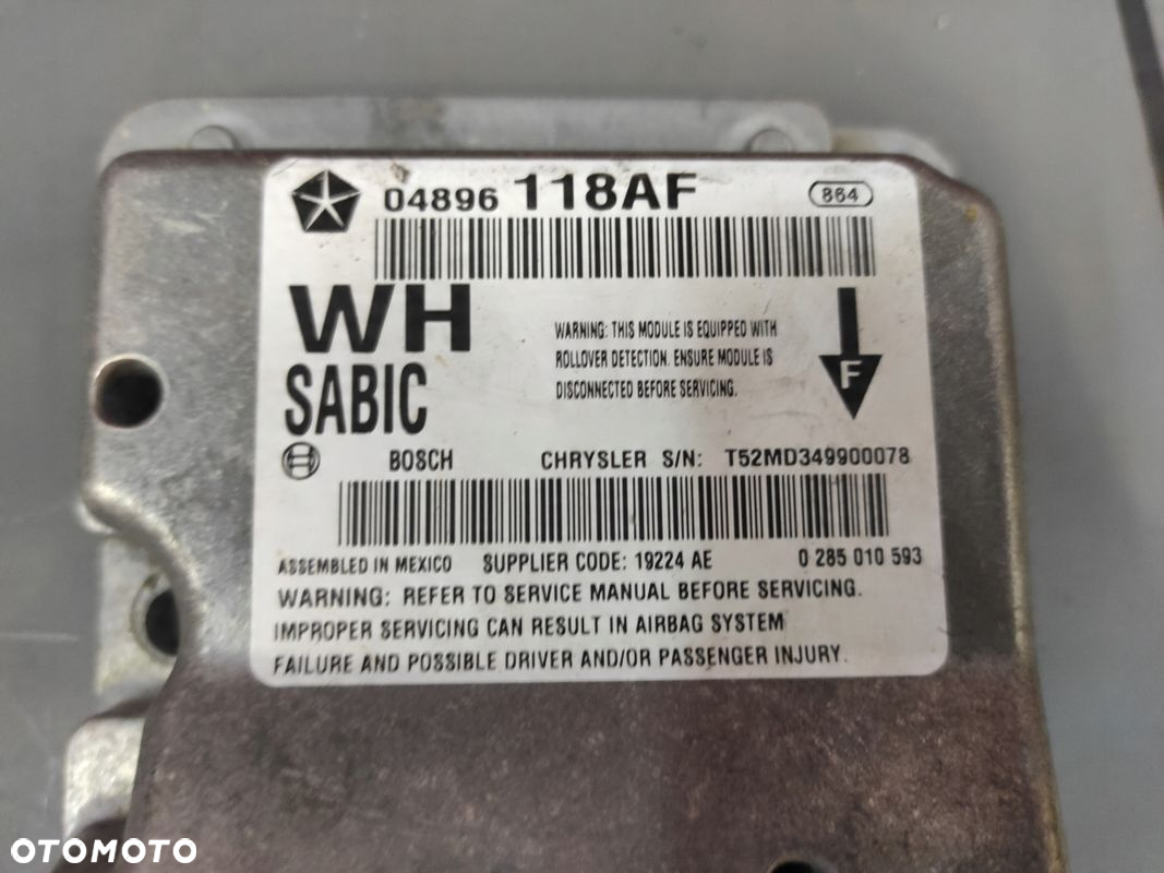 JEEP GRAND CHEROKEE WK 3.0 CRD MODUŁ SENSOR AIRBAG 04896118AF ORYGIAŁ - 6