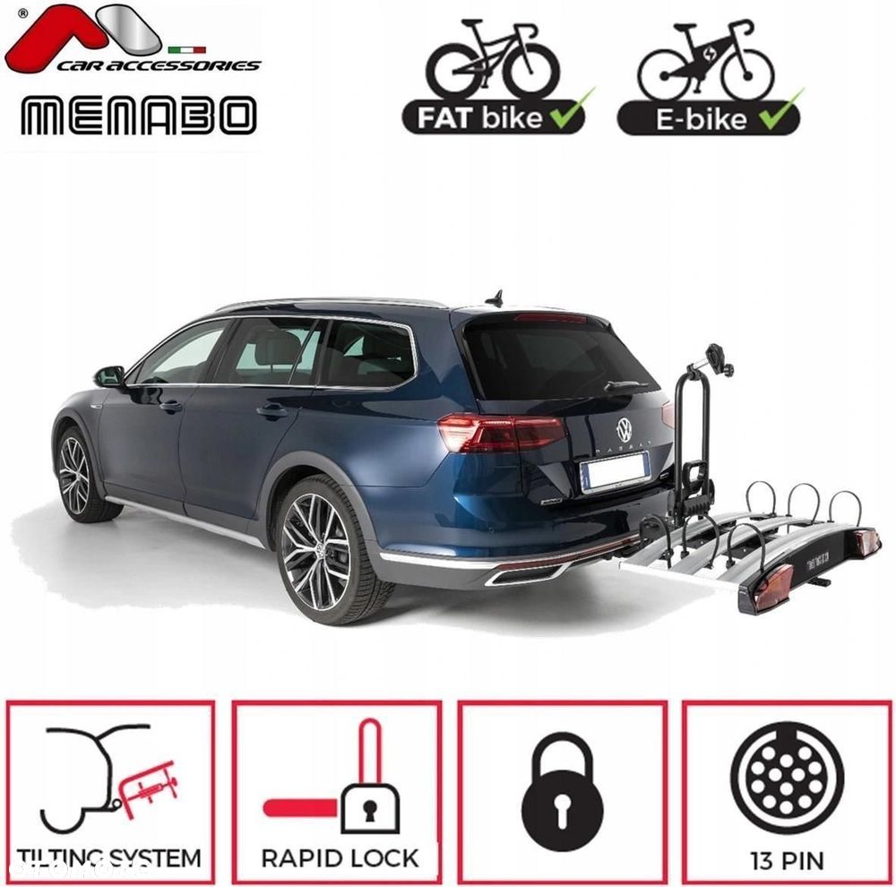 Uchwyt bagażnik rowerowy platforma na hak Menabo Alcor 3 E-bike - 3