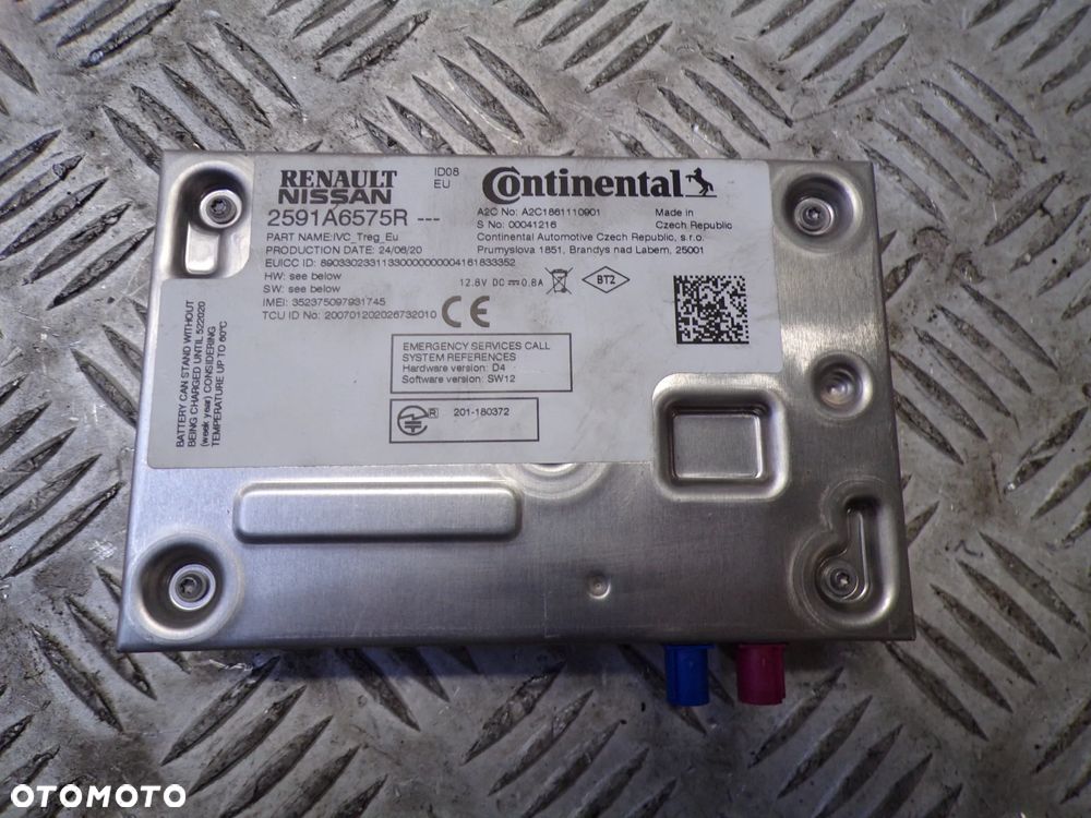 MODUŁ STEROWNIK BLUETOOTH  KAMERY RENAULT CLIO V CAPTUR II 2591A6575R - 1