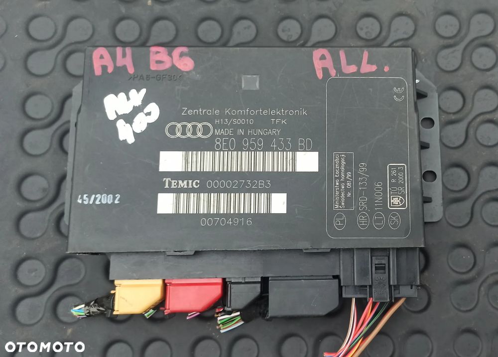 MODUŁ KOMFORTU AUDI A4 B6 8E0959433BD - 1