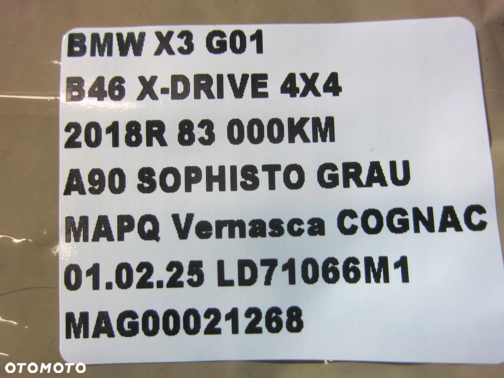 BMW X3 G01 G02 MOCOWANIE BŁOTNIKA LEWA STRONA 7475803 7475801 41357475803 - 11