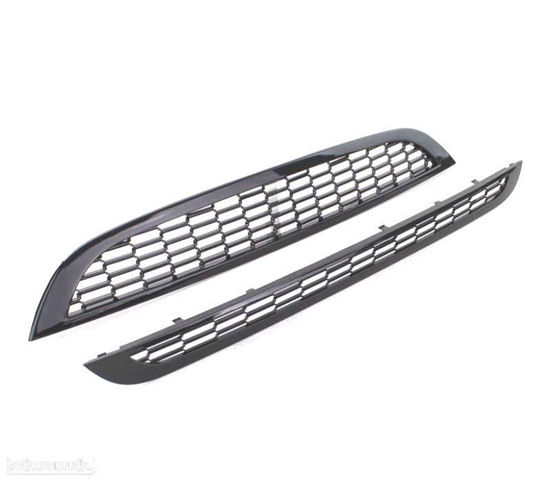 GRELHA FRONTAL MINI COOPER S 01-06 PRETO BRILHANTE - 4