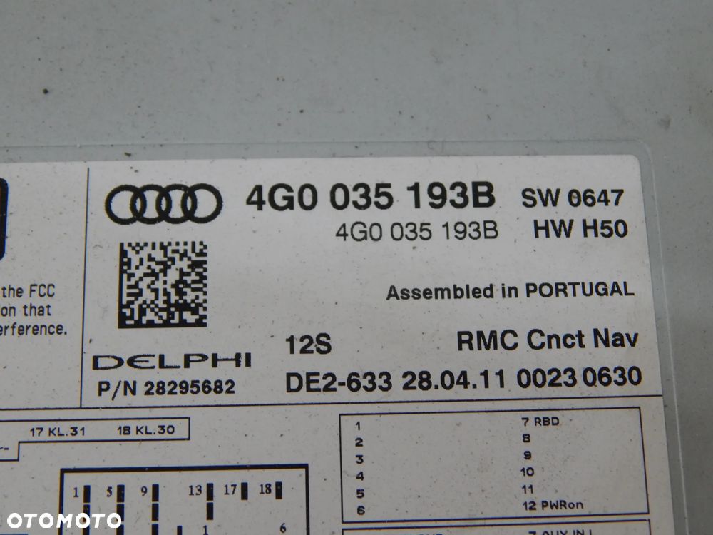 Moduł czytnik multimedia anvi antena ekran wyświetlacz AUDI A6 s6 RS6 C7 A7 11-18 Łuków części - 6