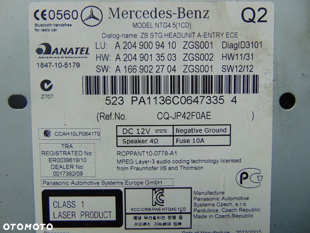 Radio Mercedes w204 zestaw - 4