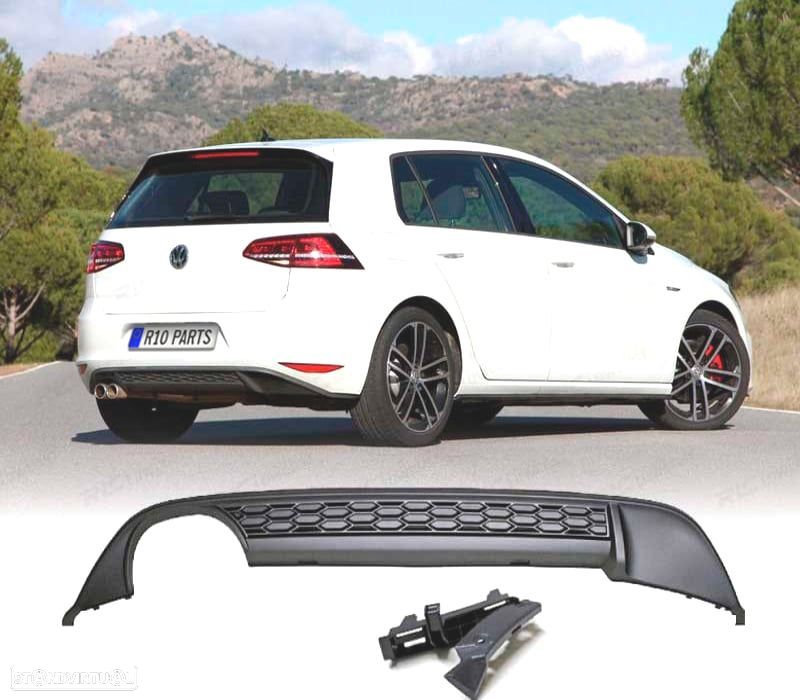 DIFUSOR VOLKSWAGEN GOLF 7 VII 12-17 LOOK GTI DUPLA SAIDA - 1