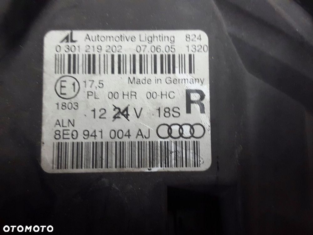 AUDI A4 B7 04-07r LAMPA PRAWA PRZÓD EUROPA 8E0941004AJ - 6