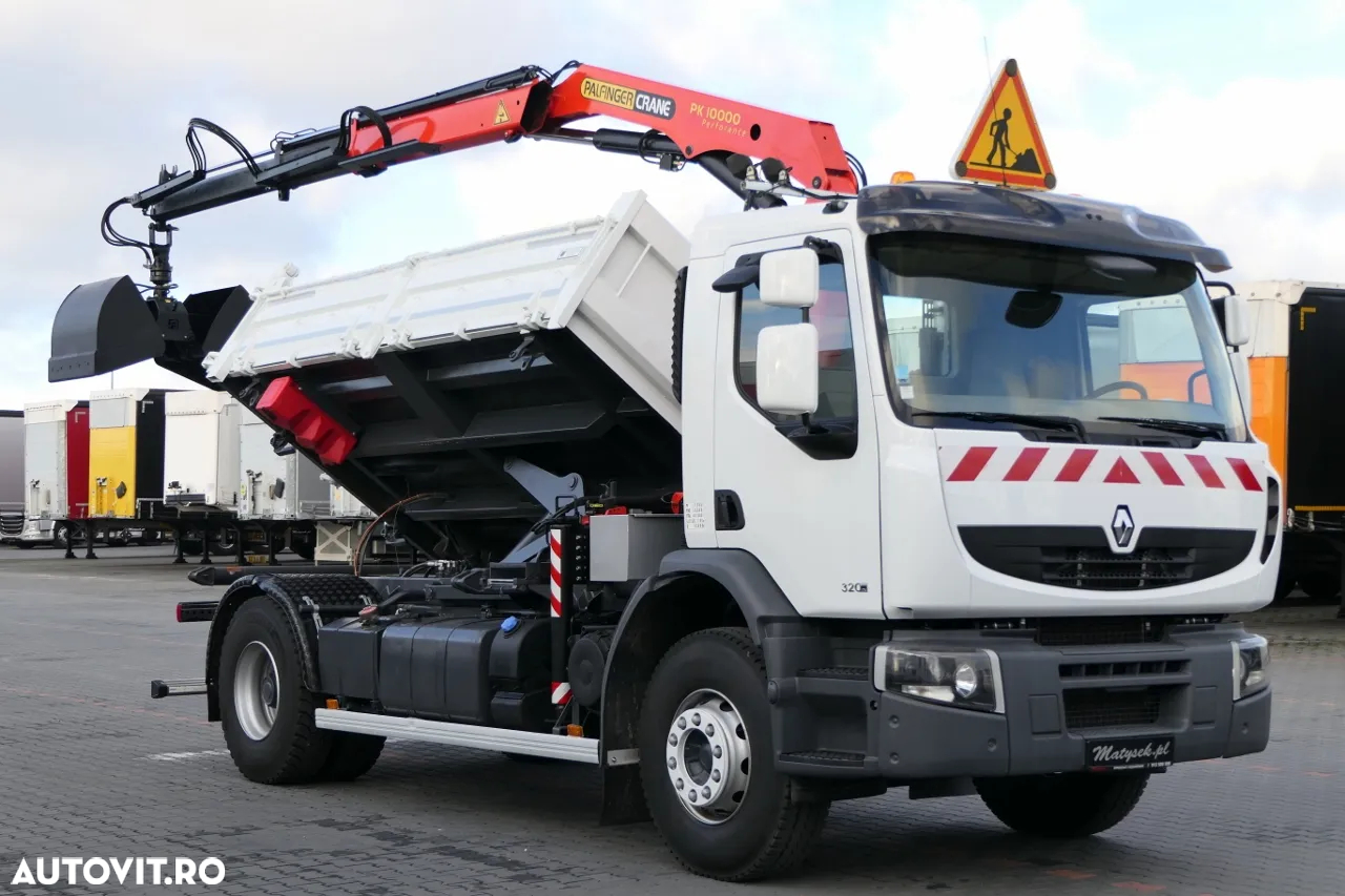 Renault PREMIUM 19T - 320 DXI / Basculant + HDS / Hydroboard / 3-SIDED KIPPER - 4.25M / EURO 5 - 10