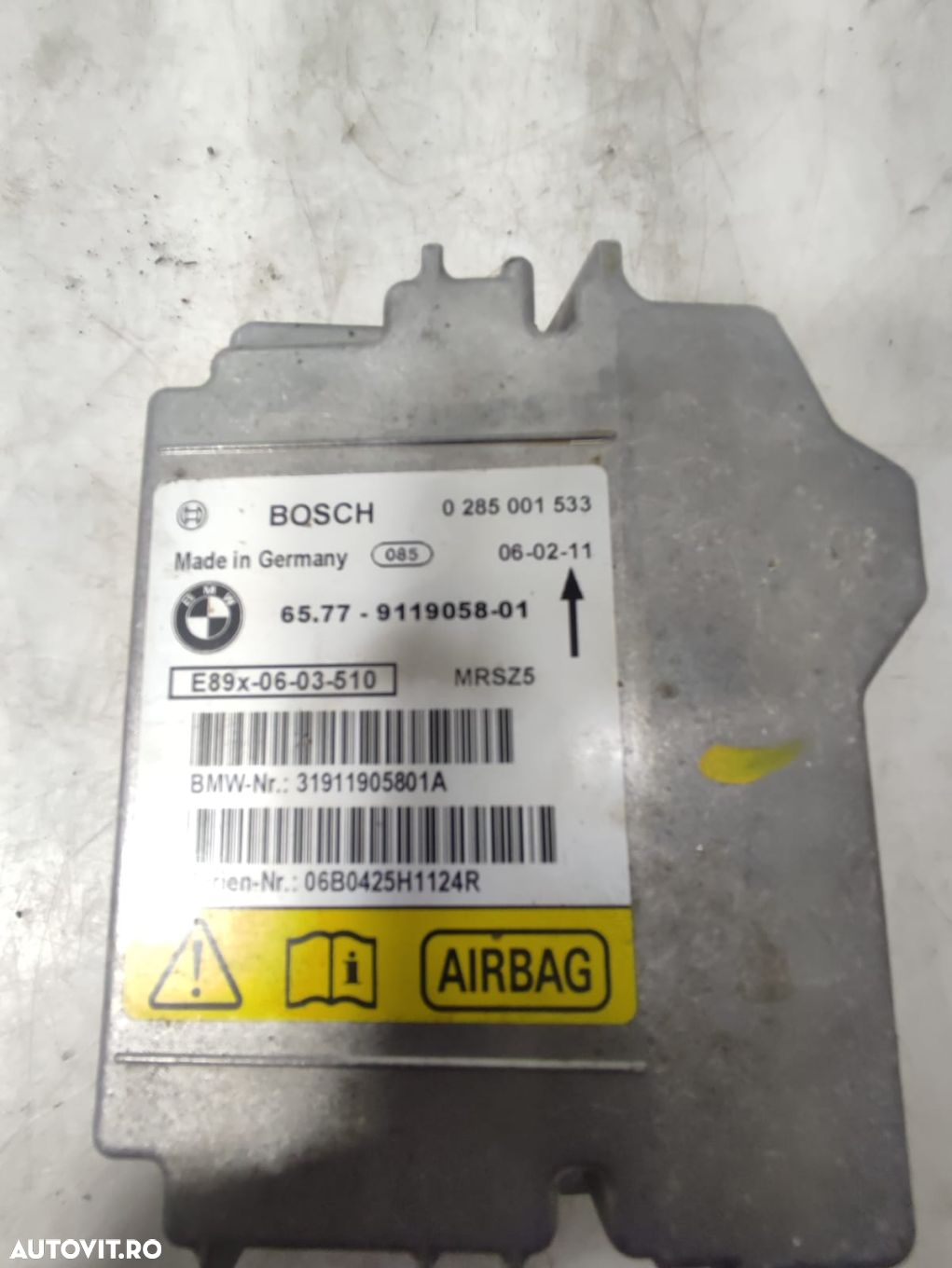 Modul airbag 9119058-01 BMW Seria 1 E81-E88 - 3