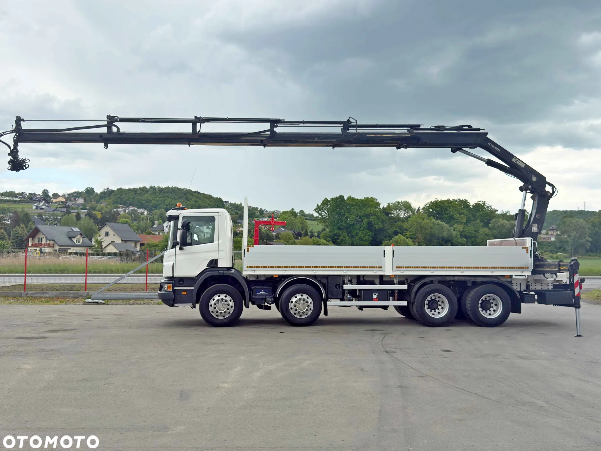 Scania P 410 * SKRZYNIA 7,00m * HIAB 244 E -5 HIPRO + PILOT *8x4 *STAN BDB - 5