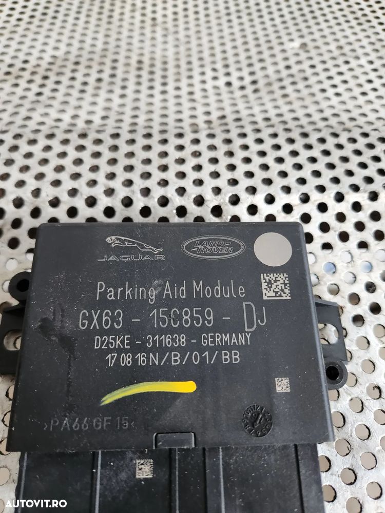 Calculator Modul ECU Senzor Parcare PDC Land Rover Range Rover Evoque Dicovery Sport Jaguar E/F Type An 2012-2013-2014-2015-2016-2017-2018-2019 Cod GC63-15C859-DJ Dezmembrez Range Rover Evoque Facelift An 2015-2016-2017-2018-2019 2.0 D Automat 4x4 Volan Stanga - Dezmembrari Arad - 4