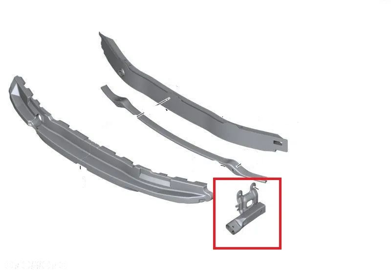 Strefa zgniotu prawa dolna BMW 1 F20 F21 2 F22 F23 3 F30 F31 F35 7266194 51117266194 prawa strefa zgniotu belki przedniej dolnej BMW - 1