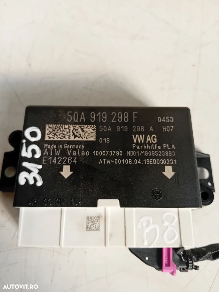 Modul Senzori Parcare Vw Passat B8 Arteon Cod 5QA919298F An 2015-2020 Motor DFG - 6