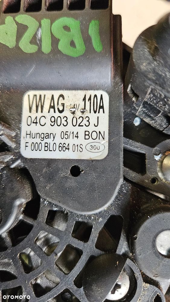 W Polo Seat Ibiza 1.4 MPI alternator 110A 04C903023J - 4