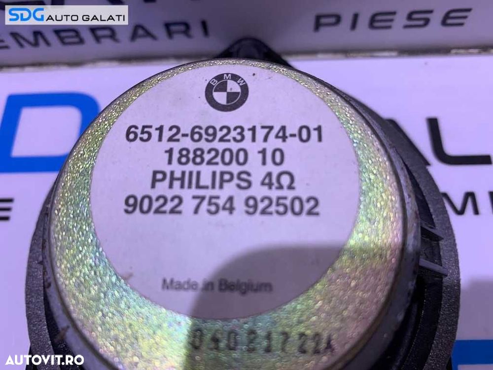 Boxa Boxe Difuzor Difuzoare Audio Philips BMW Seria 5 E60 E61  2003 - 2010 Cod 6923174 6512-6923174-01 - 4
