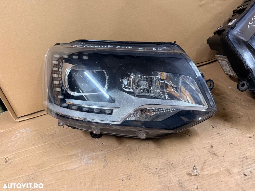 Far bixenon complet VW TRANSPORTER 4 multivan facelift an 2012 cod 7E5941015 si 7E5941016 stare f. buna - 3