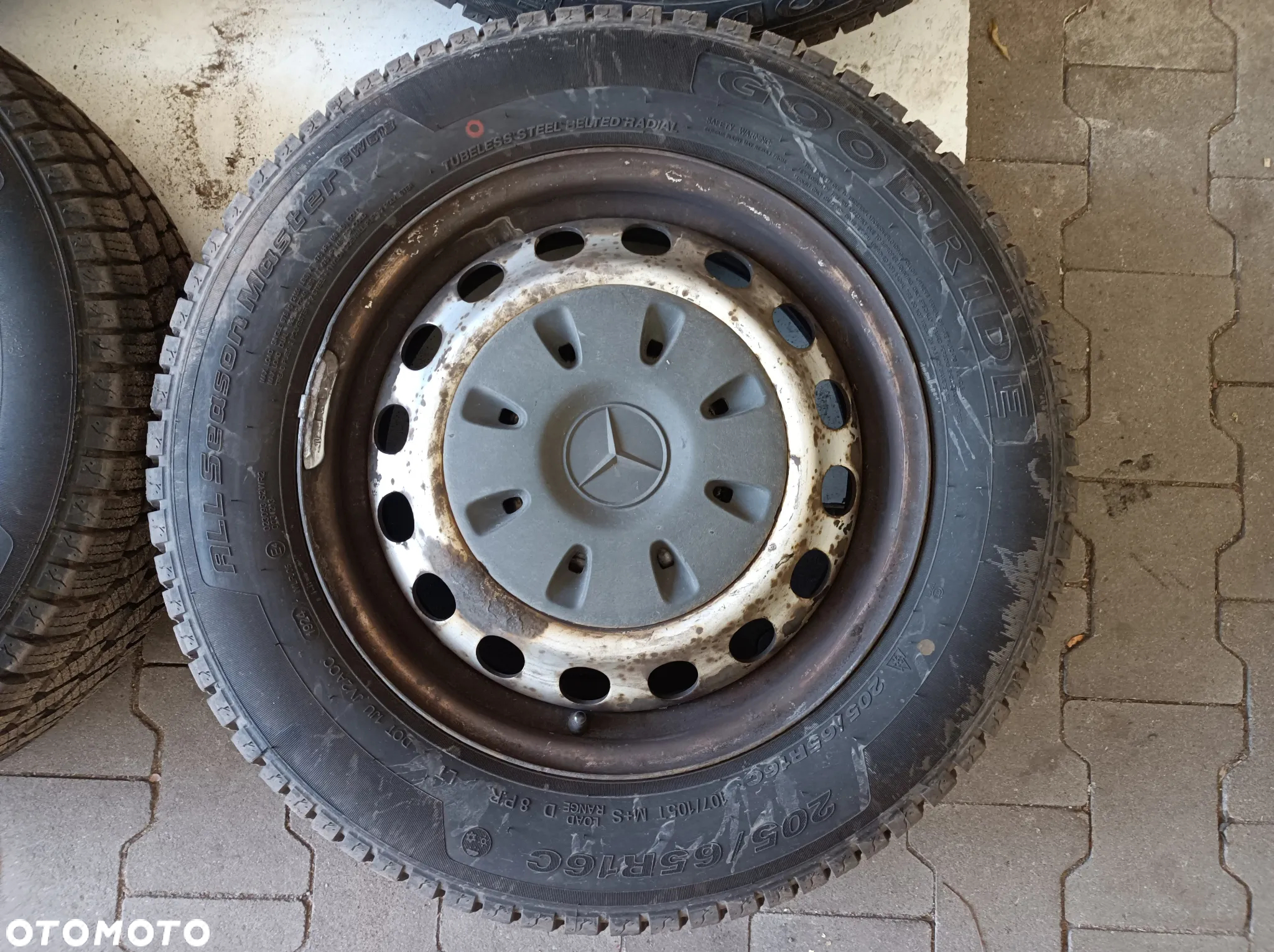 Felgi koła stalowe  NOWE opony zimowe Mercedes Vito/Viano VW T5 T6 5x112 ET54 205/65R16 C - 3