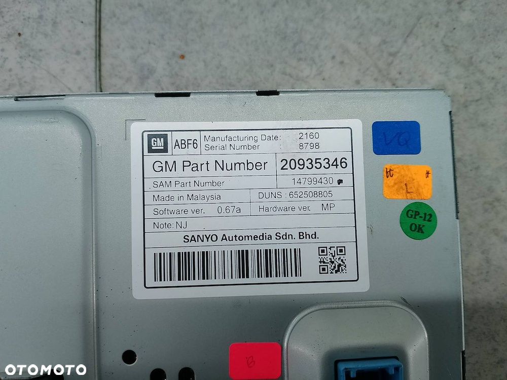 ZESTAW MULTIMEDIALNY OPEL ASTRA J 20935346 22739813 13346052 28273790 BOSCH - 8